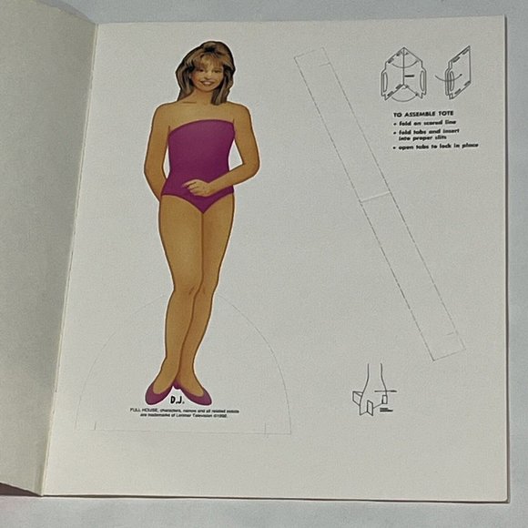 Vintage 1992 Full House TV Show Paper Doll Book Uncut D.J. Stephanie Michelle - Picture 8 of 13